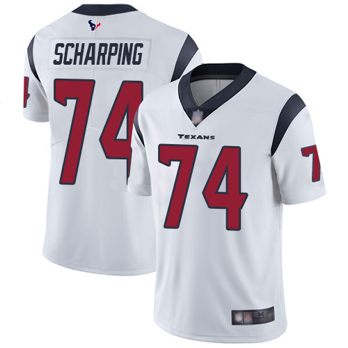 Houston Texans Limited White Men Max Scharping Road Jersey NFL Football #74 Vapor Untouchable